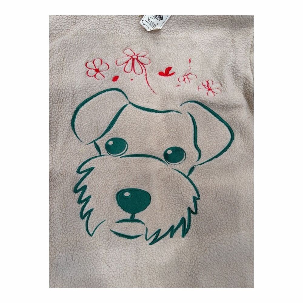 Easel Scribbly Stars Reversible‎ Jacket Quilted Fleece Pockets Green Size Small - Picture 8 of 9